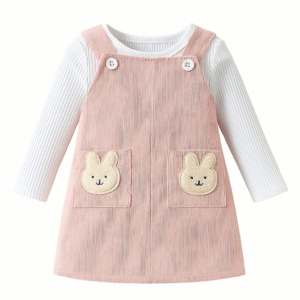 Robe salopette “Petit Lapin d’Hiver”